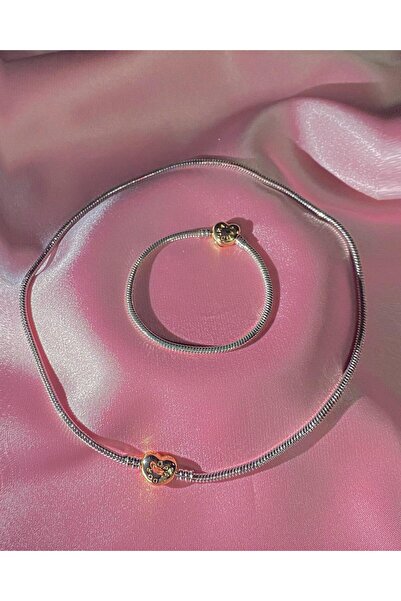 h&b design jewel Çelik Kolye ve Bileklik Set