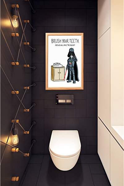 TRENDPOSTER Tablou modern cu ramă naturală din lemn pentru casă și baie (SE E...