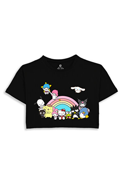 EZ Design Hello Kitty and Friends Printed Crop T-Shirt