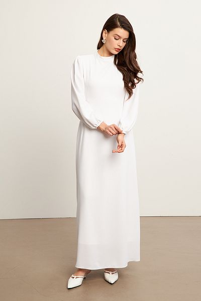 VAVİNOR Nevra Belted Dress - Ecru