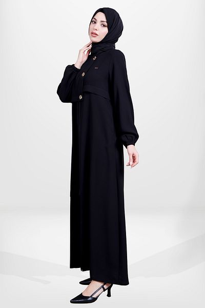 Beyza 3892 Μοντέλο Μαύρο Hijab Ferace