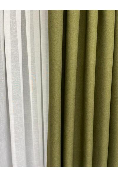 VANESSA PERDE Yeni Sezon Özel Seri Keten Zemin Kırışmaz Marka 1x3 Pileli Çime...