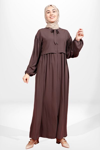 Beyza 3918 Model Hijab Smoke Bolero Ferace