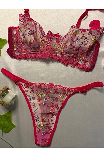 Fashion'S Mini Çiçekli Sütyen Takım