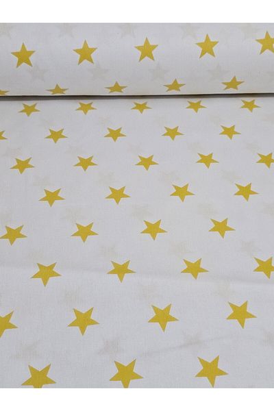 Wella Home Yellow Stars Beybinest - Poplin/akfil Fabric, 100% Organic Cotton, 240 En