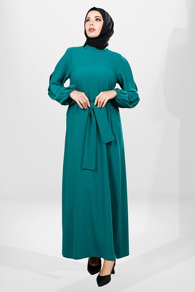 Beyza Πράσινο μανίκι μανίκι Hijab - 5545