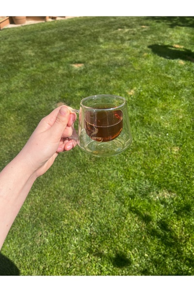 RMG Çift Çıdarlı Çift Camlı Kulplu Bardak Fincan Coffee