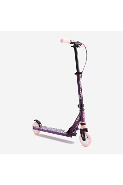 Decathlon Çocuk Scooter - Süspansiyon ve Gidonda Fren - Mor - MID5