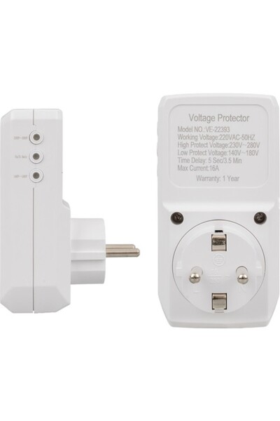 Powermaster Vea BYR002  VE-22393 16A 3520W Tekli Dijital Göstergeli Akım Korumalı Priz [efsngrck]