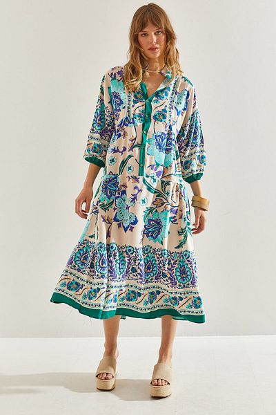 Bianco Lucci Women's Multi Patterned Viscose Dress60251102