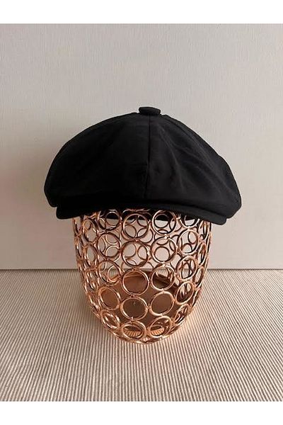 HatClub Exclusive English Style Eight Pieces Summer Black Hat with Elastic Back