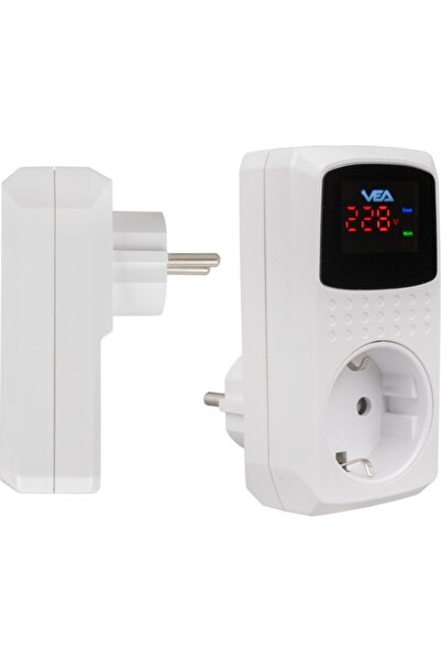 Powermaster Vea BYR002  VE-22393 16A 3520W Tekli Dijital Göstergeli Akım Korumalı Priz [efsngrck]