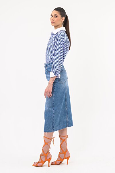 UTOPIAN Oversize Çizgili Gömlek