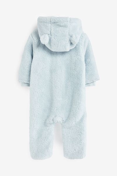 Next Baby Light Blue Cotton Baby Astronaut Jumpsuit