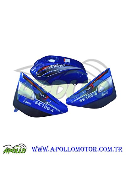Falcon SK 100 SPORT FALCON BENZİN DEPOSU MAVİ + YAN KAPAK