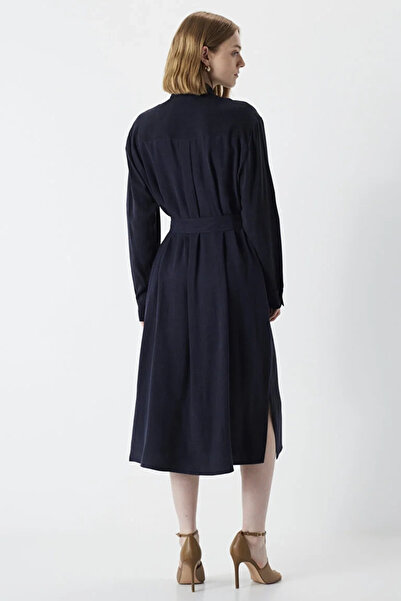 İpekyol Women's Crystal Jewelled Shirt Dress - Navy Blue