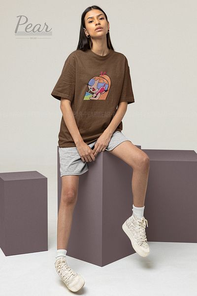 Pear Wear Унисекс тениска Powerpuff Girls Blossom Printed Oversize тениска