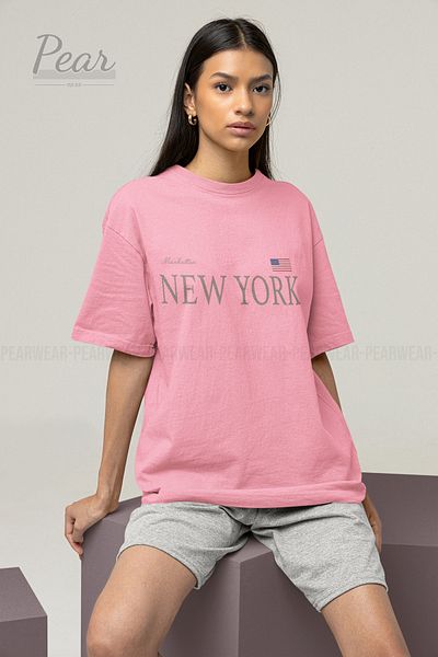 Pear Wear Μπλουζάκι New York Printed Unisex T-Shirt Oversize