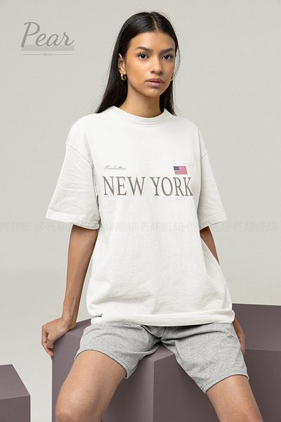 Pear Wear Μπλουζάκι με στάμπα New York Unisex T-shirt Oversize