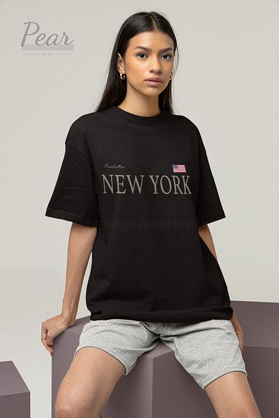 Pear Wear Μπλουζάκι New York Printed Unisex T-Shirt Oversize