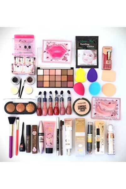 AİLY COSMETİCS Çeyiz Paketi 22 Farklı Model Makyaj Seti & Göz Farı