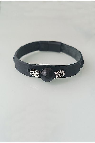 BİJUTERİ EVİ Genuine Real Leather Handmade Bracelet