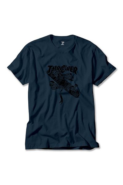 Z zepplin T-shirt Thrasher Love Affair Navy Blue