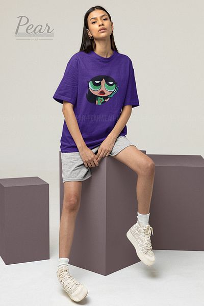Pear Wear Μπλουζάκι Powerpuff Girls Buttercup Printed Unisex T-shirt Oversize