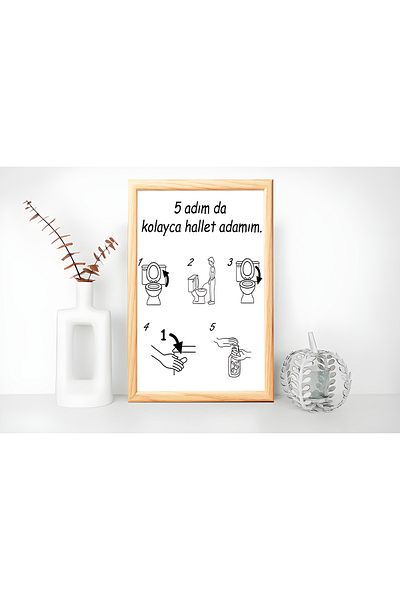 TRENDPOSTER Κανόνες μπάνιου Ξύλινο Φυσικό Πλαίσιο Πίνακας (ΣΤΟΙΧΕΙΑ ΑΠΟΣΤΟΛΗΣ ΜΕ ΔΙΠΛΗ ΤΑΙΝΙΑ ΚΑΙ ΠΥΡΟΣΚΕΥΗ.)