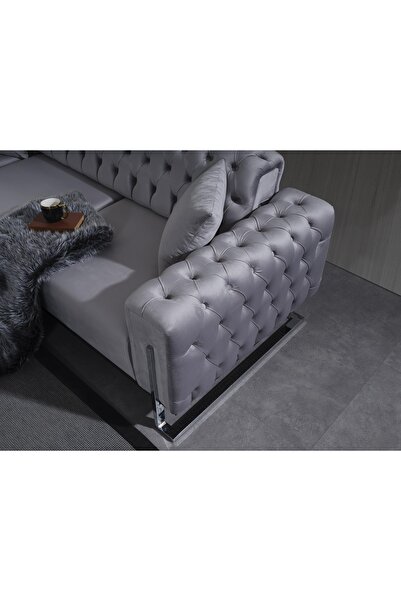 Flamingo Ada Köşe Kapitone Koltuk Takımı