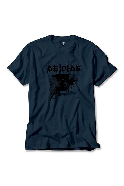 Z zepplin Μπλουζάκι Deicide Band Metal Slayer Navy Blue