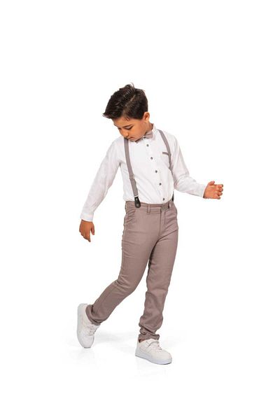 Terry Children's Oxford Shirt Bow Tie Suit