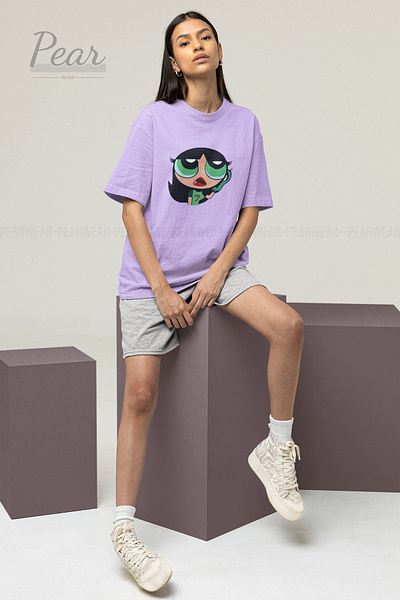 Pear Wear Μπλουζάκι Powerpuff Girls Buttercup Printed Unisex T-shirt Oversize