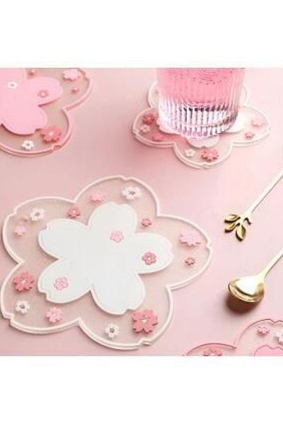 Vekorr Fireproof Non-Slip Non-Scratch Pot Pan Japanese Cherry Blossom Coaster Nihale 3 Pieces