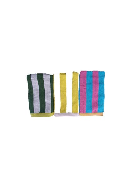 erteks BEACH TOWELS, 3 PIECES, COLOR PATTERNED 70- 140 SOFT TEXTURED