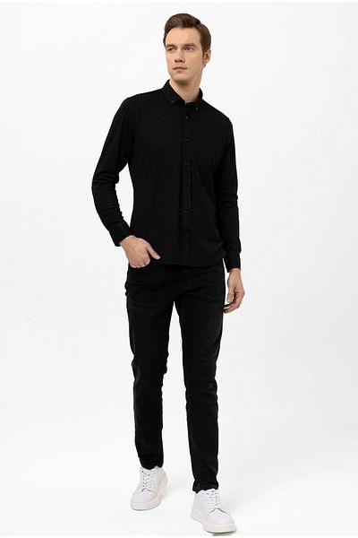 SÜVARİ Πουκάμισο Lycra Slim Fit Dobby