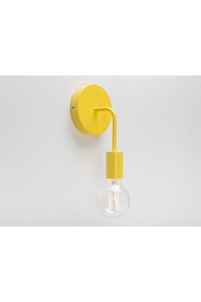 RİOLİGHT Yellow Vintage Rustic Retro Modern Metal Wall Sconce with 1xE27 Lampholder