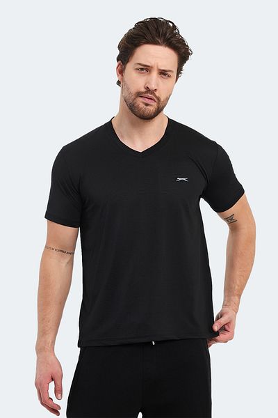 Slazenger Μαύρο ανδρικό μπλουζάκι KATRIINA