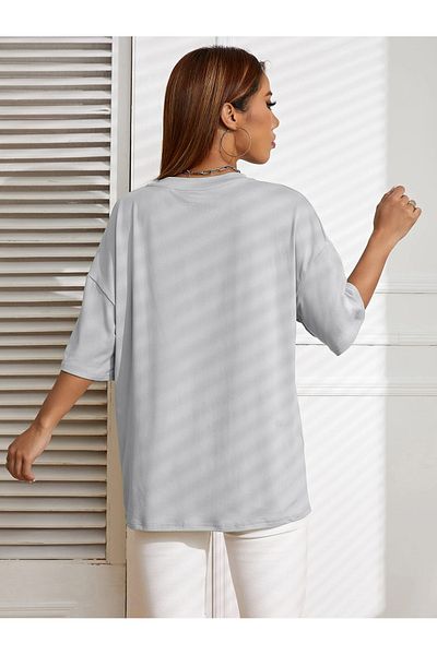 EFFRENATU months printed T-shirt plus size