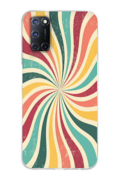 Magic Ring Oppo A52/A72/A92 Uyumlu Colorful Tasarımlı Şeffaf Telefon Kılıfı