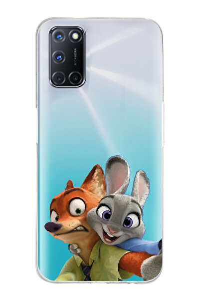 Magic Ring Oppo A52/A72/A92 Uyumlu Zootropolis Judy & Nick Tasarımlı Şeffaf T...