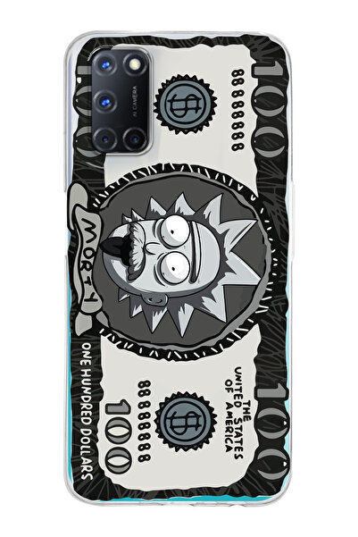 Magic Ring Oppo A52/A72/A92 Uyumlu Rick Para Tasarımlı Şeffaf Telefon Kılıfı