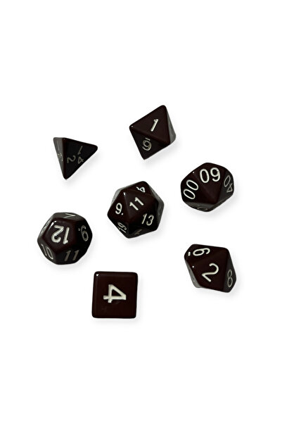 Le Majeur DND Frp Zar Seti 7li Set Dnd Zarı Dungeons And Dragons Masaüstü Oyun Zarı Kahverengi