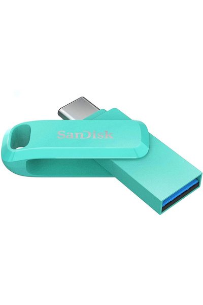 SanDisk Ultra Dual Drive Go 256GB SDDDC3-256G-G46G USB Type-C Flash Memory Tiffany Green