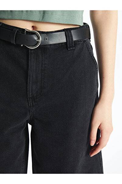 LC Waikiki LCW Jeans Beli Kemerli Kadın Jean Şort