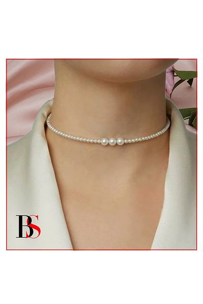 Bijustore Pearl Women's Choker Necklace