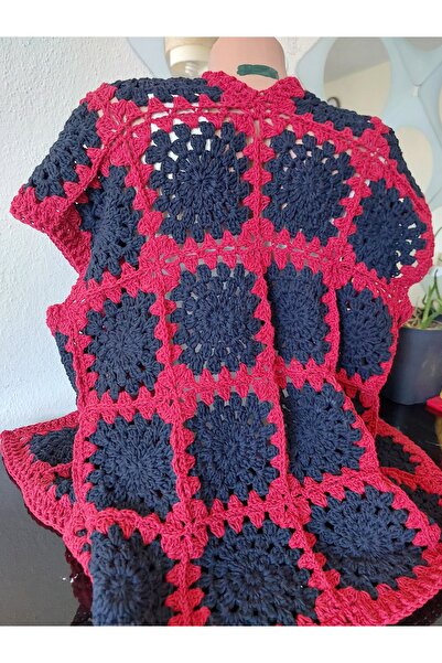 lupi Granny Square Patterned Large Size Vest