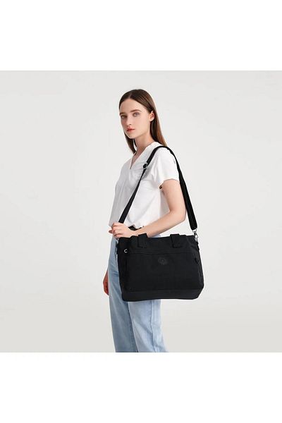 SMART BAGS حقيبة نسائية أنيقة ومفيدة مع حزام كتف من القماش المجعد