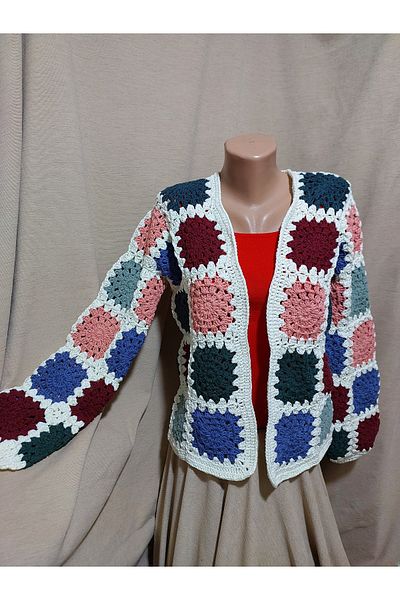 lupi Granny Square Motif Cardigan