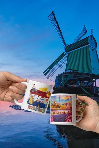 Dünyadan Hediyeler Holland Mug - 2 Pieces Travel Souvenir Mug